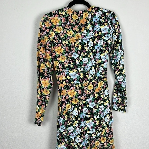Maje Roen Floral Asymmetric Midi Dress - Picture 8 of 8